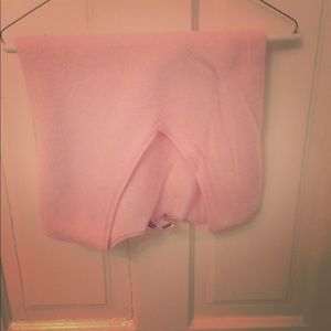 Baby pink long sleeve cashmere V neck